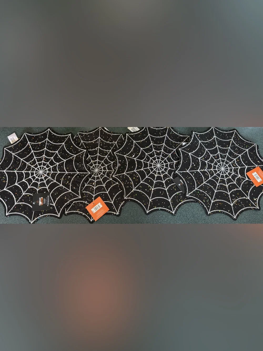 4 Celebrate Together™ Glitter Web Placemat HALLOWEEN